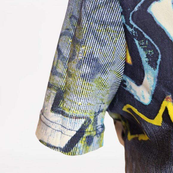 Robert Cavalli Paint Monogram-Print T-shirt - Picture 5 of 14